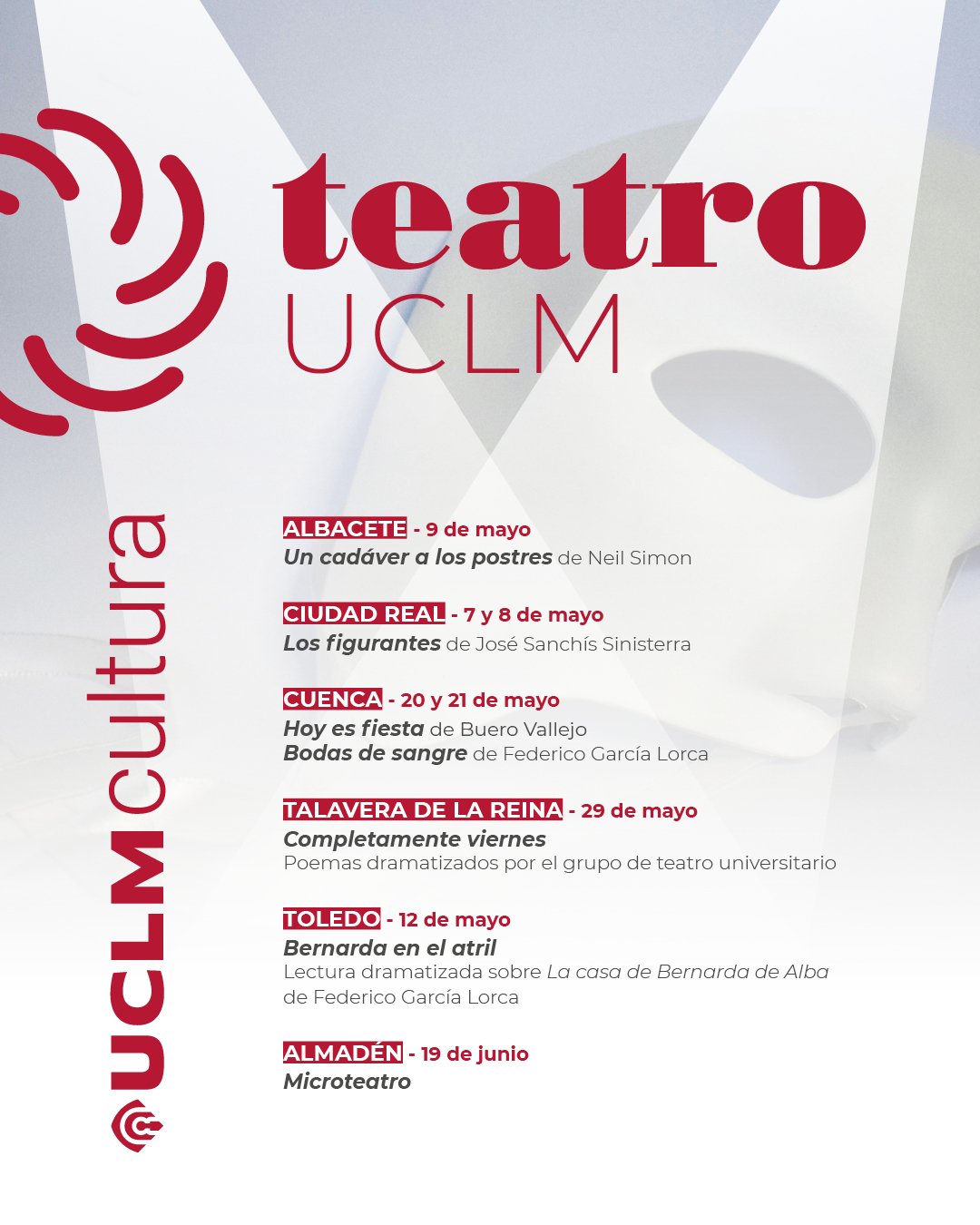 Cartel de las representaciones teatrales en la UCLM