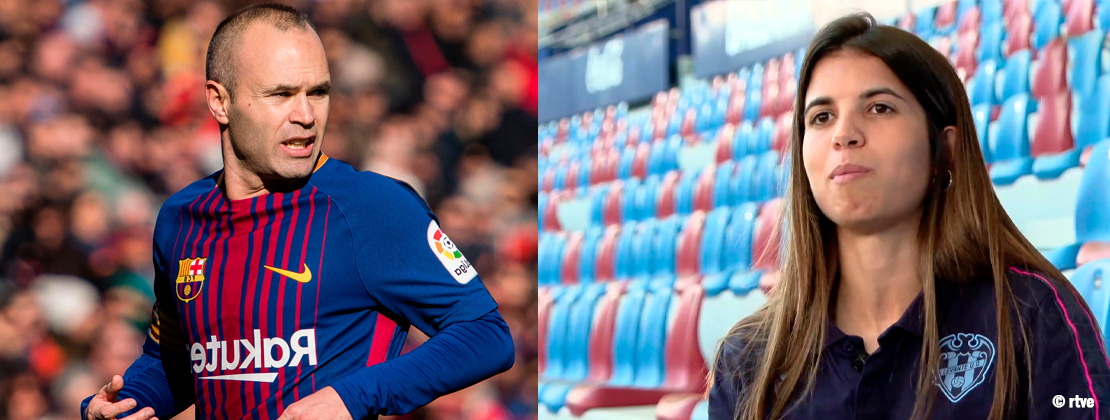 Andrés Iniesta y Alba Redondo