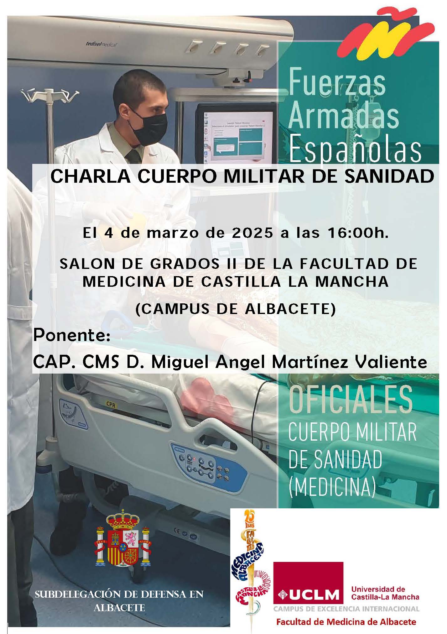 CARTEL CHARLA CUERPO MILITAR DE SANIDAD 